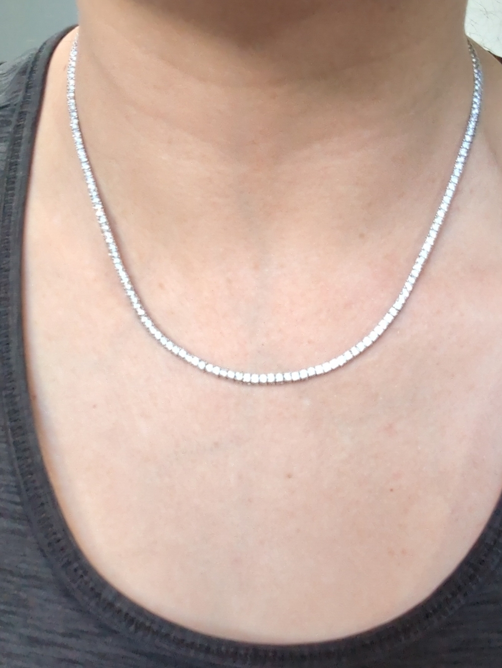 Delicate CZ Tennis Necklace for Women